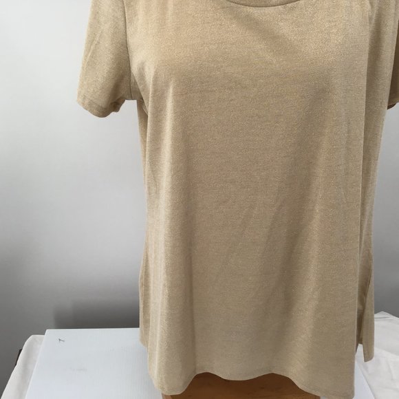 Iman Gold speckled Women's Blouse, XL, NWT - Picture 7 of 10